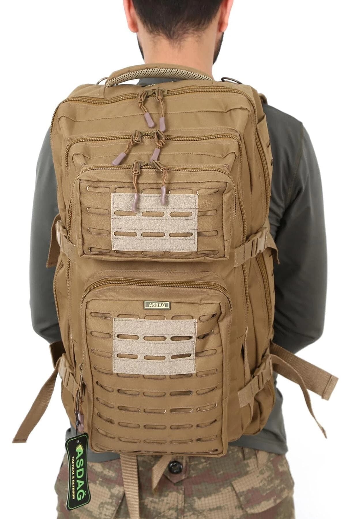 Çöl Sarısı 55 Litre Su Geçirmez Cordura Kumaş Sırt Çantası Dağcı Sırt Çantası